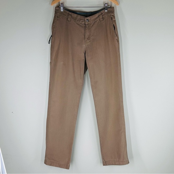 Columbia Flex Roc Pants Mens 32x32 Tan Utility Workwear Outdoor Hiking Canvas - Picture 1 of 16
